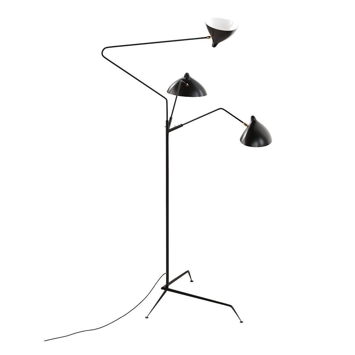 Lampadaire 3 Bras 3D model_9