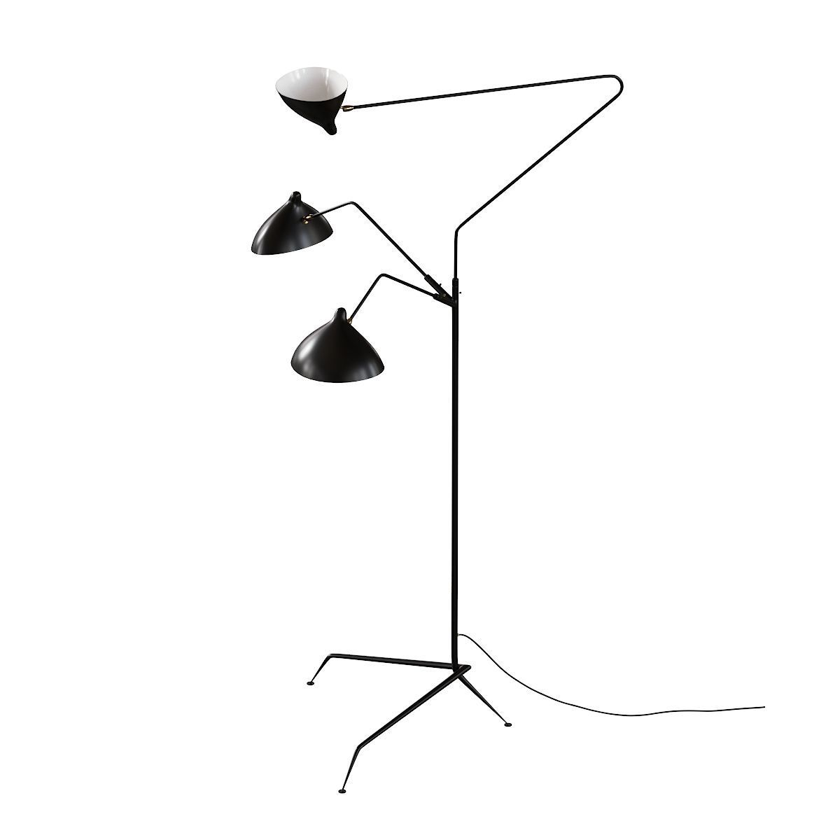 Lampadaire 3 Bras 3D model_4