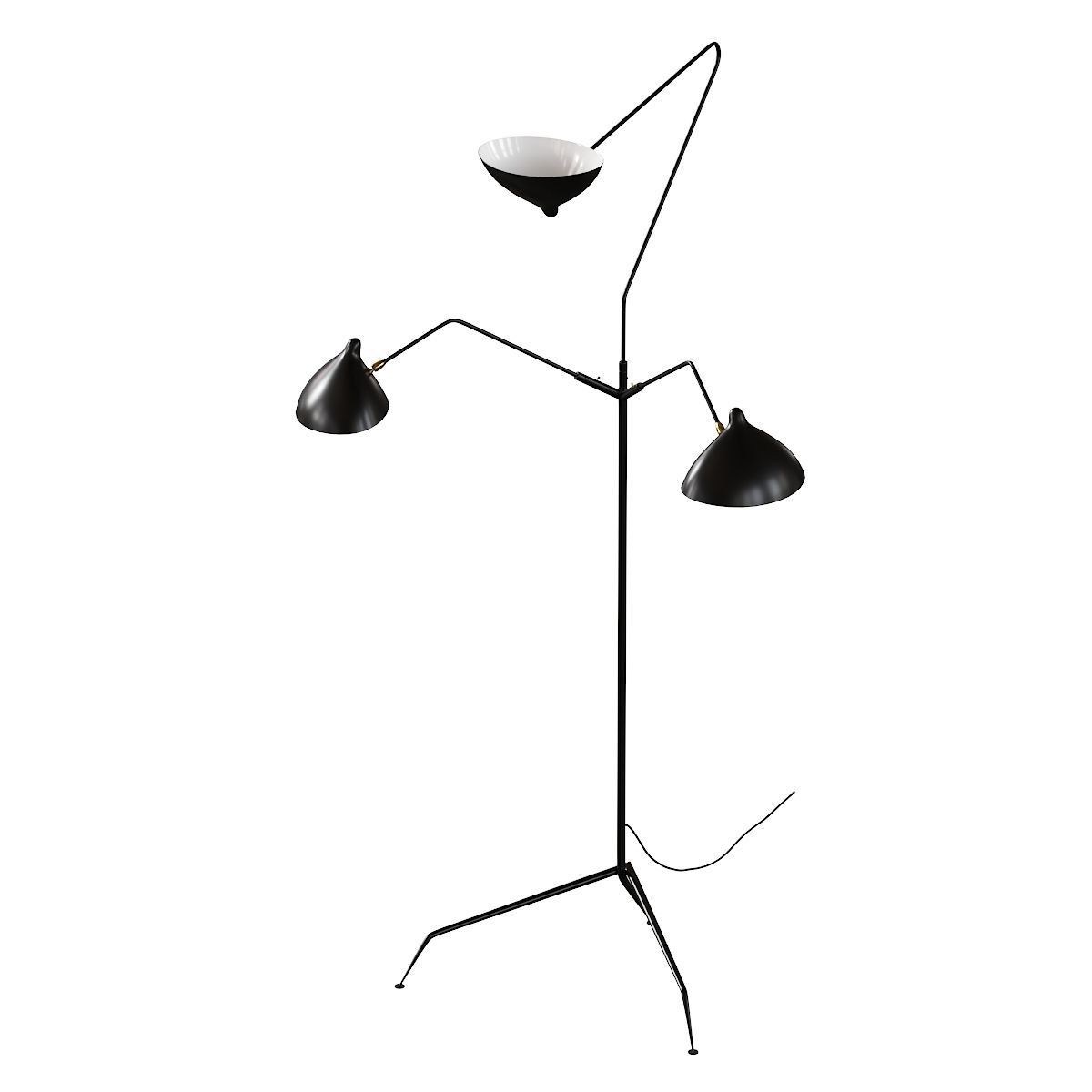 Lampadaire 3 Bras 3D model_1