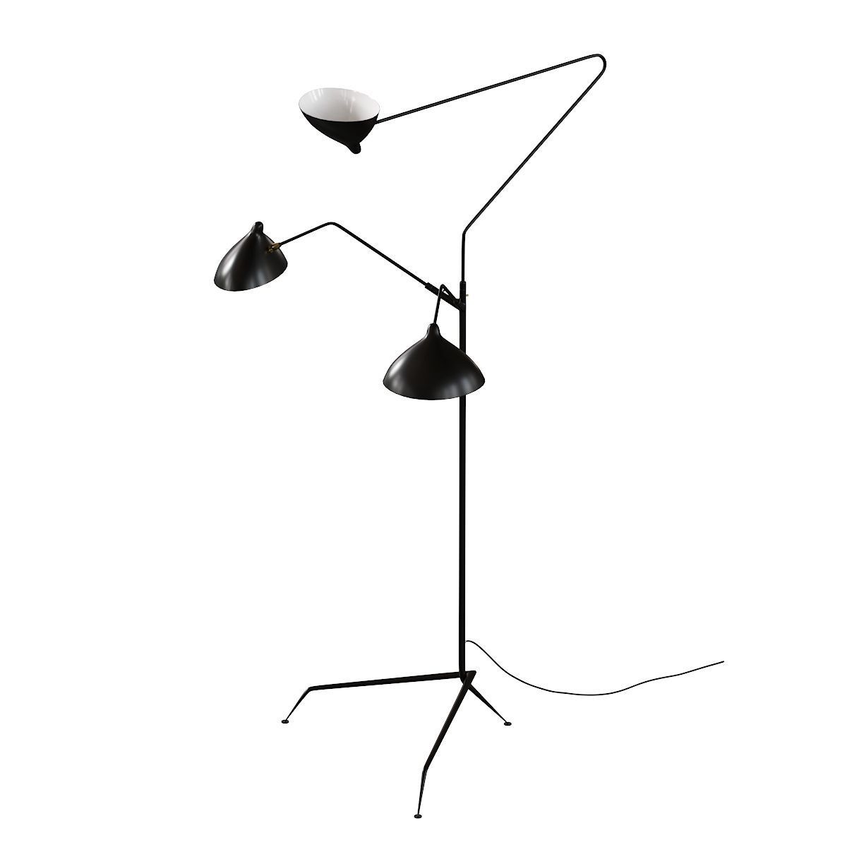 Lampadaire 3 Bras 3D model_3