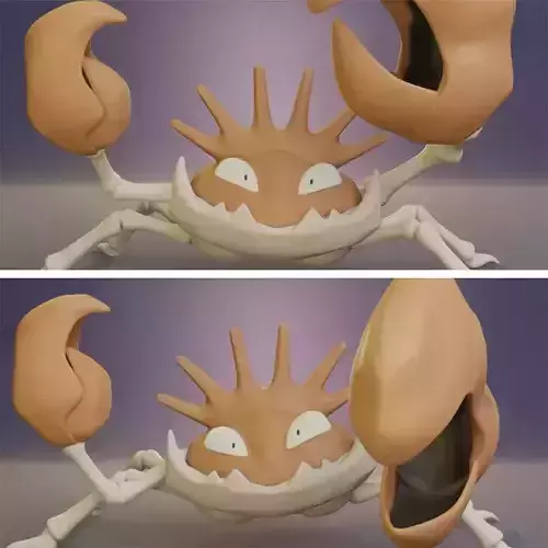 Pokemon - Kingler with 2 different poses 3D print model