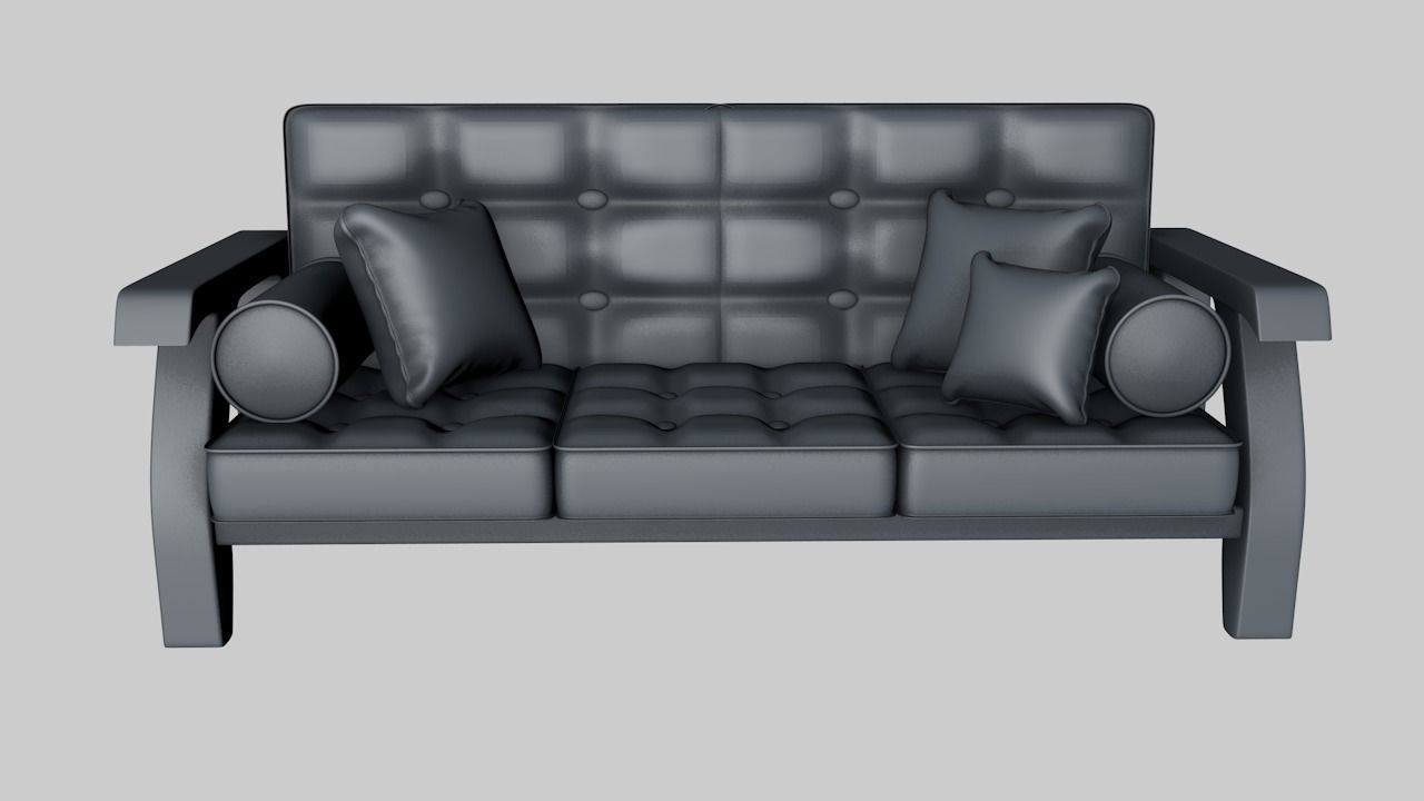 Vintage sofa 3D model_2