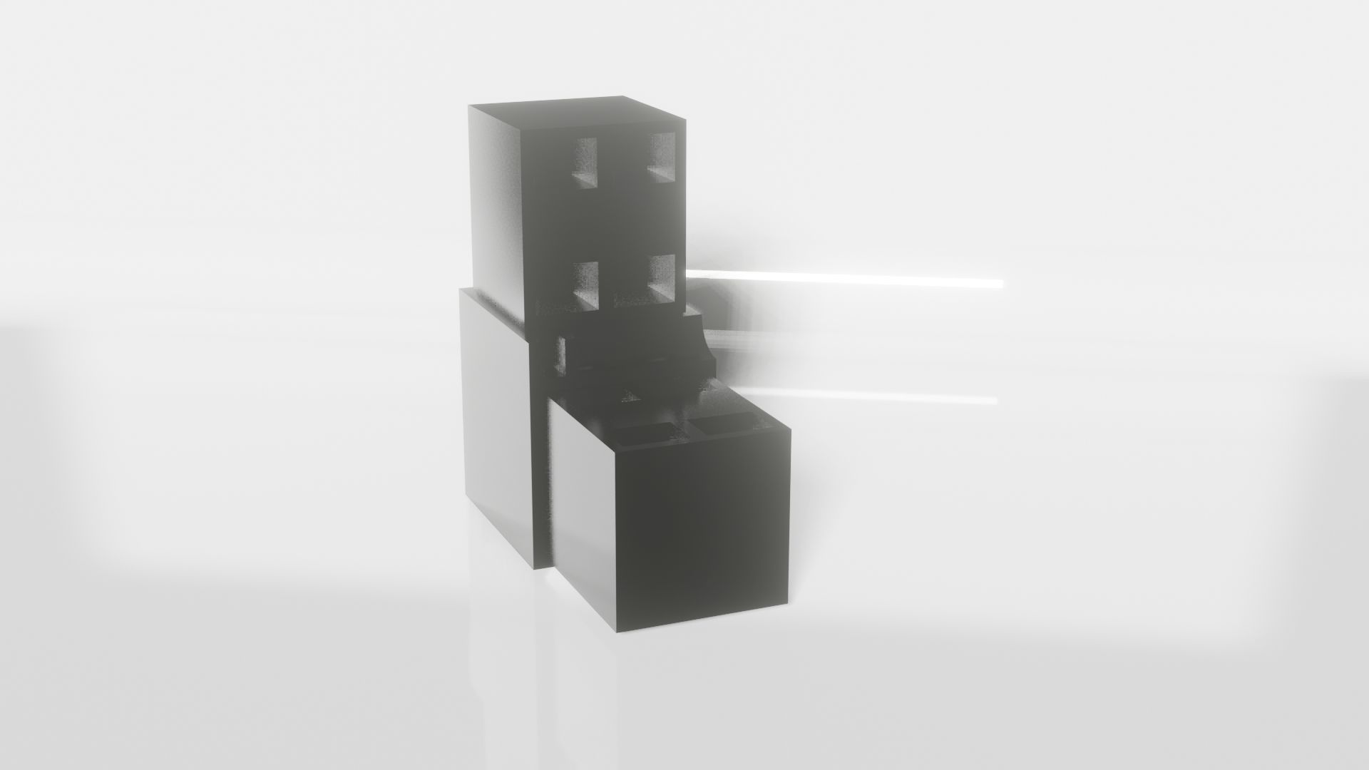 Connector 2 Way Square Tubing 3D model_2