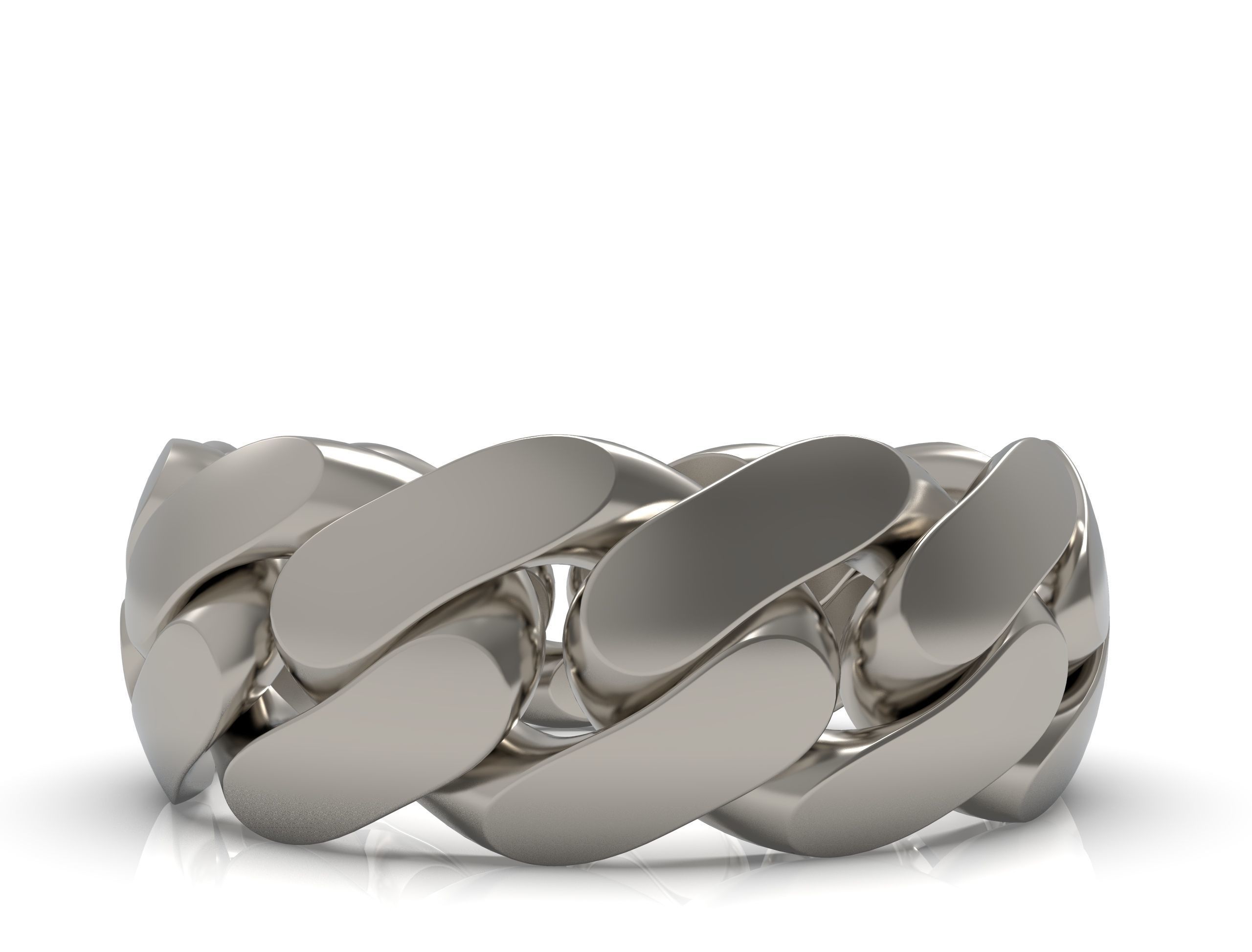 Cuban ring 8 mm wide size 62 3D print model_13