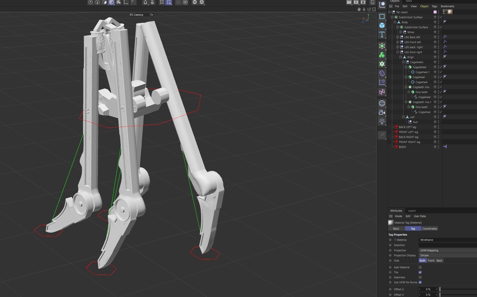 Tall walker robot from my Graduation Project 3D model_12