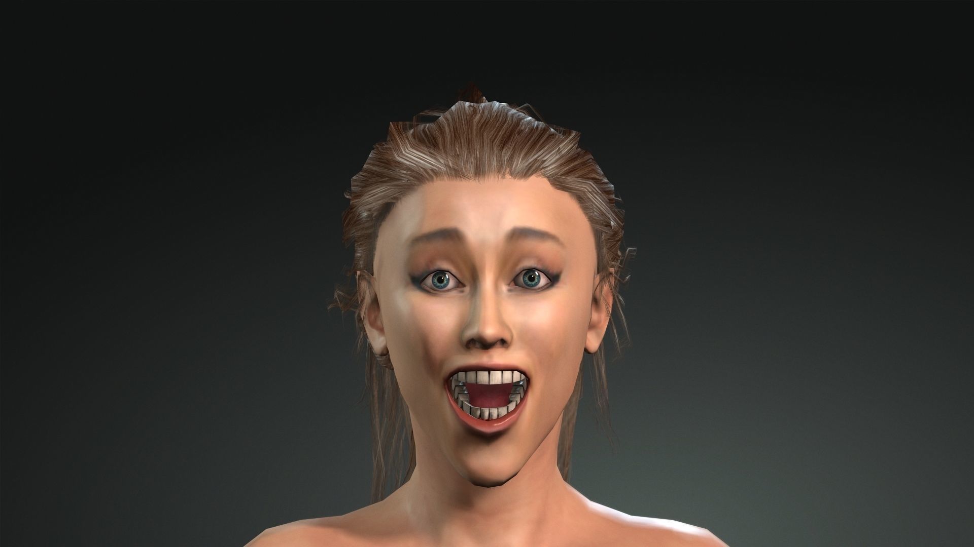 3d model of Ariana Grande 3D model low poly   for Game Low-poly 3D model_8