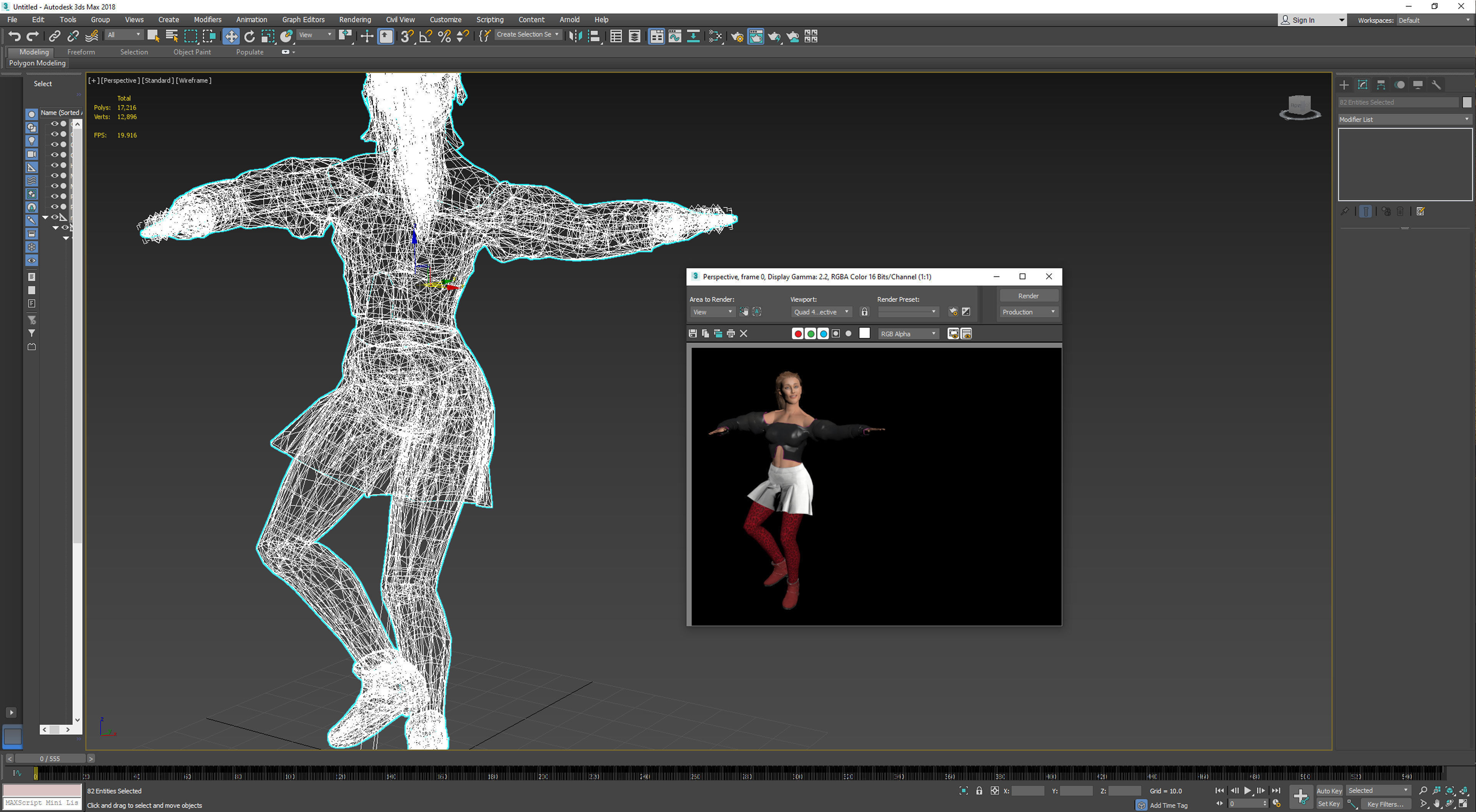 3d model of Ariana Grande 3D model low poly   for Game Low-poly 3D model_9