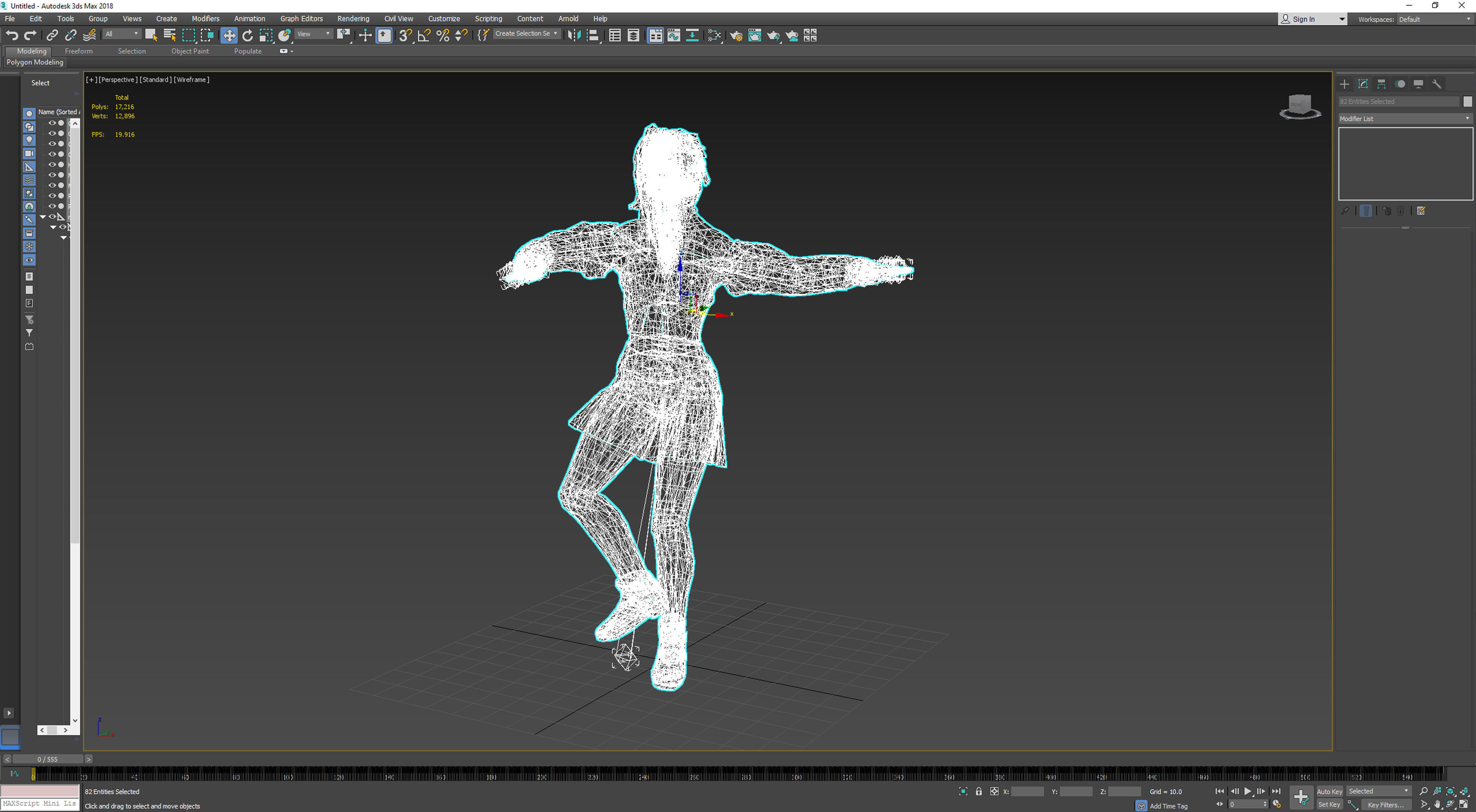 3d model of Ariana Grande 3D model low poly   for Game Low-poly 3D model_10