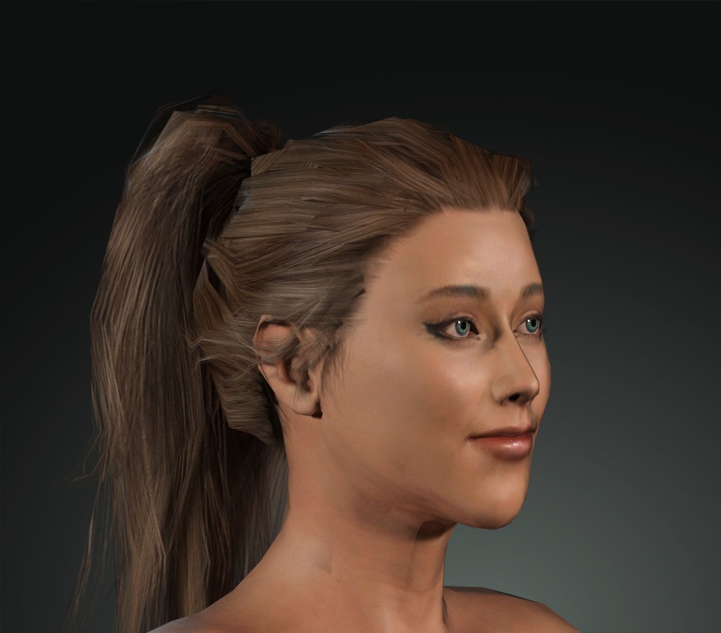 3d model of Ariana Grande 3D model low poly   for Game Low-poly 3D model_3