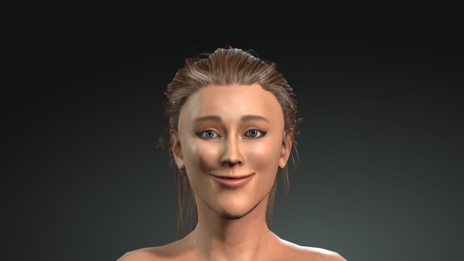 3d model of Ariana Grande 3D model low poly   for Game Low-poly 3D model_4