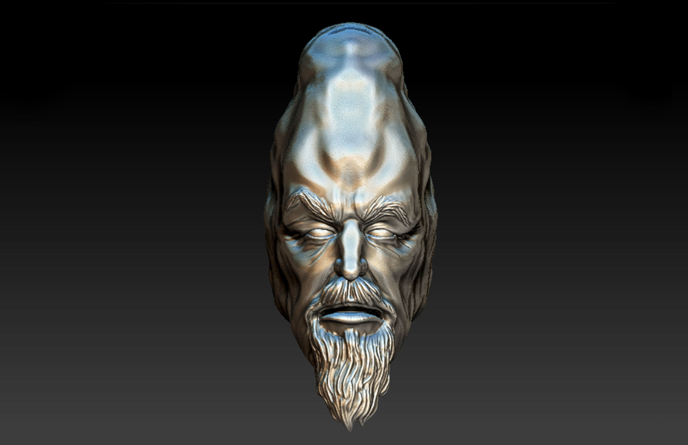 Ki Adi Mundi Jedi and order 66 Head  3D print model_3