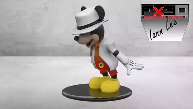 Mickey Mouse Michael Jackson Pose STL