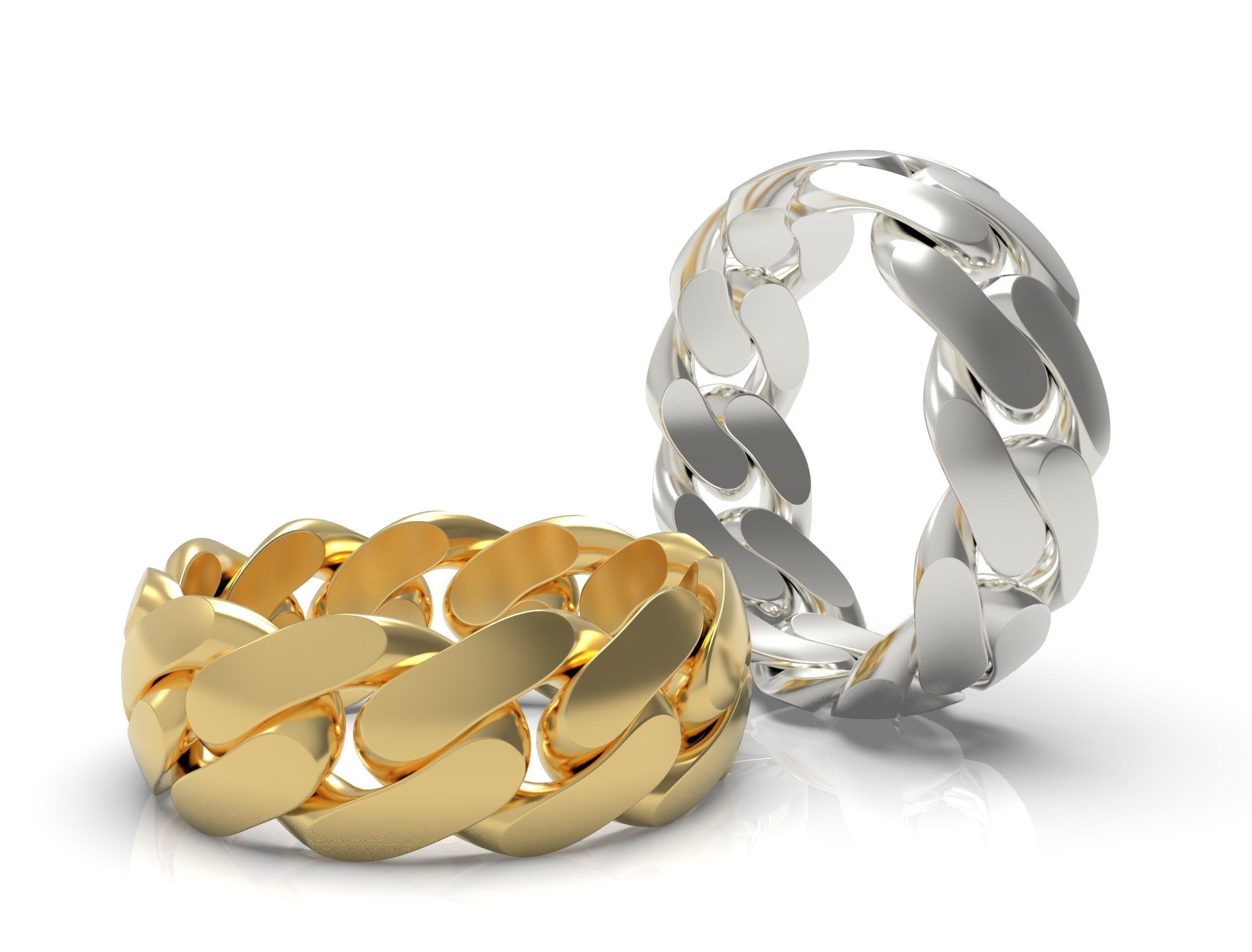  Cuban ring 8 mm wide size 54 3D print model_9