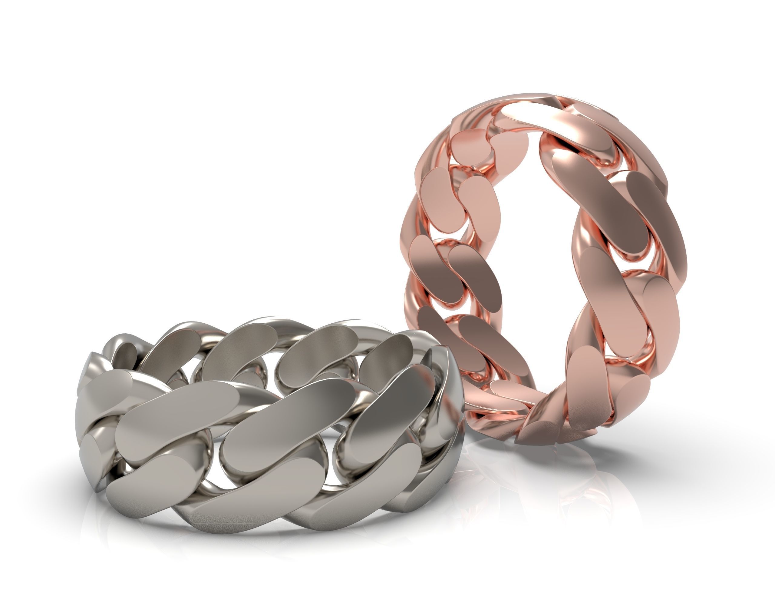  Cuban ring 8 mm wide size 50 3D print model_8