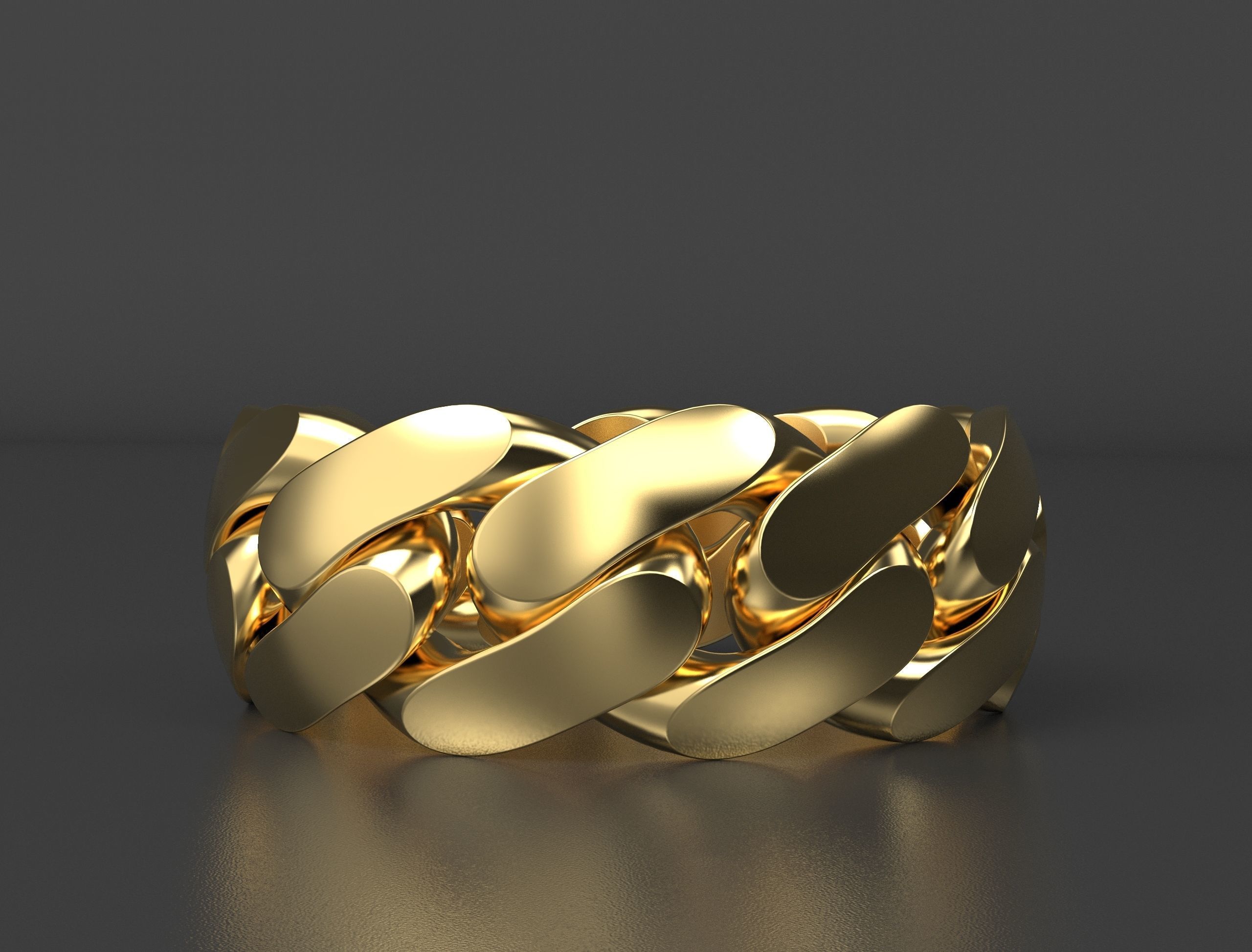 Cuban ring 8 mm wide size 48 3D print model_3