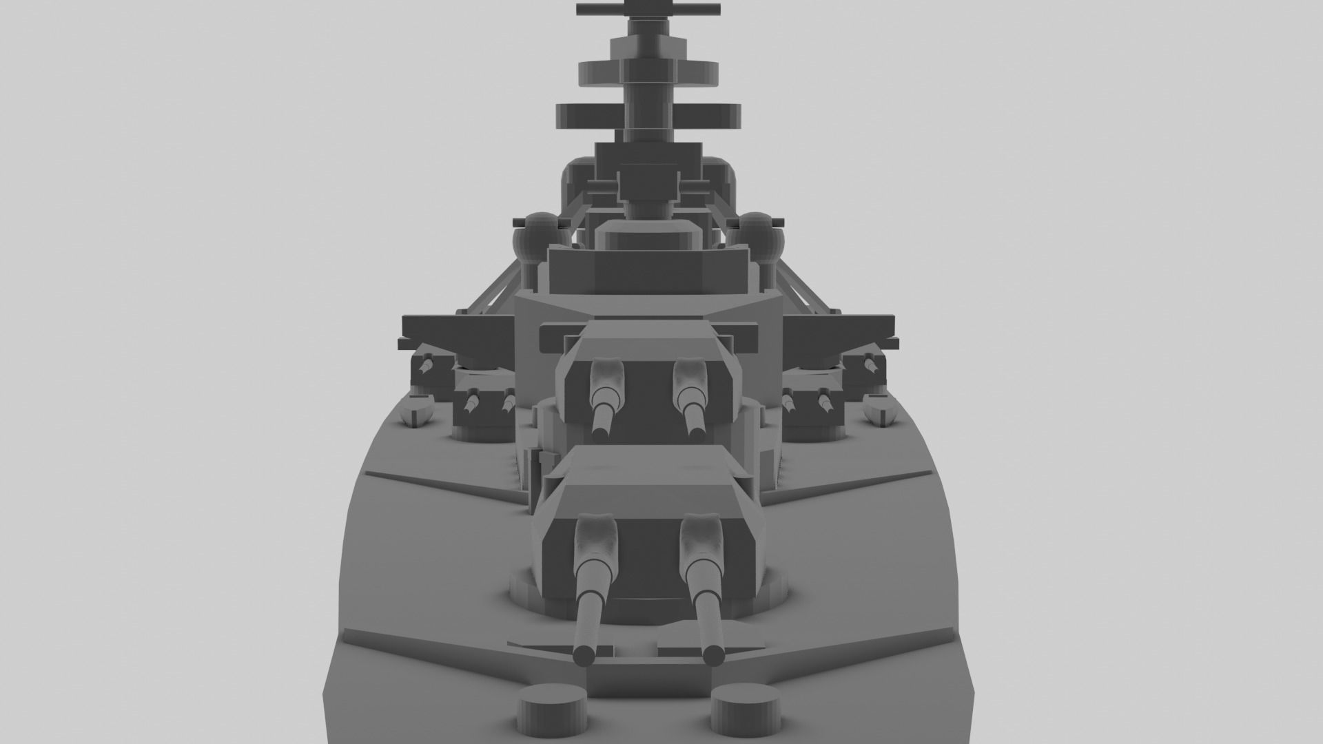 KMS Bismarck - Model for small scale printing 3D print model_13