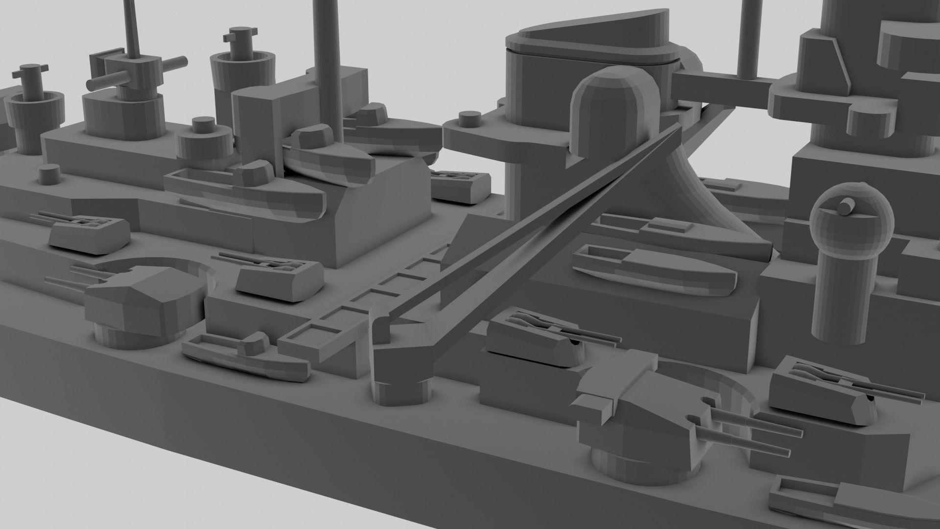 KMS Bismarck - Model for small scale printing 3D print model_6