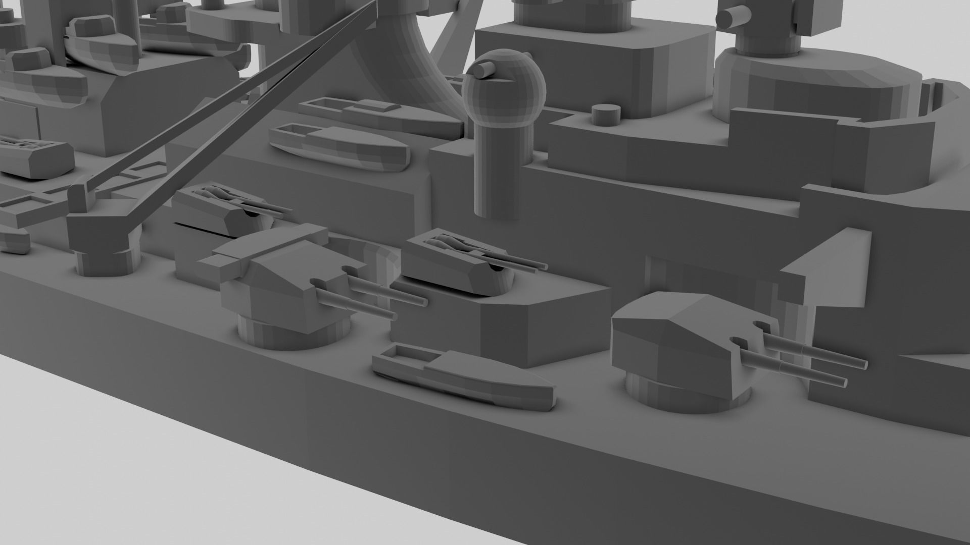 KMS Bismarck - Model for small scale printing 3D print model_5