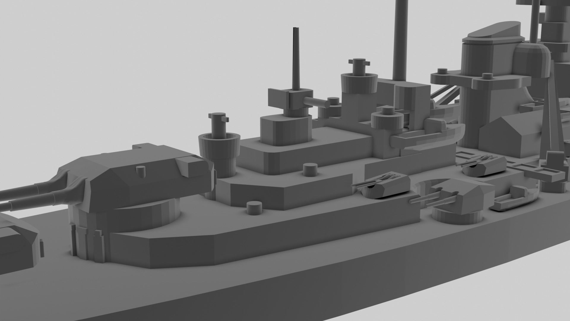 KMS Bismarck - Model for small scale printing 3D print model_9