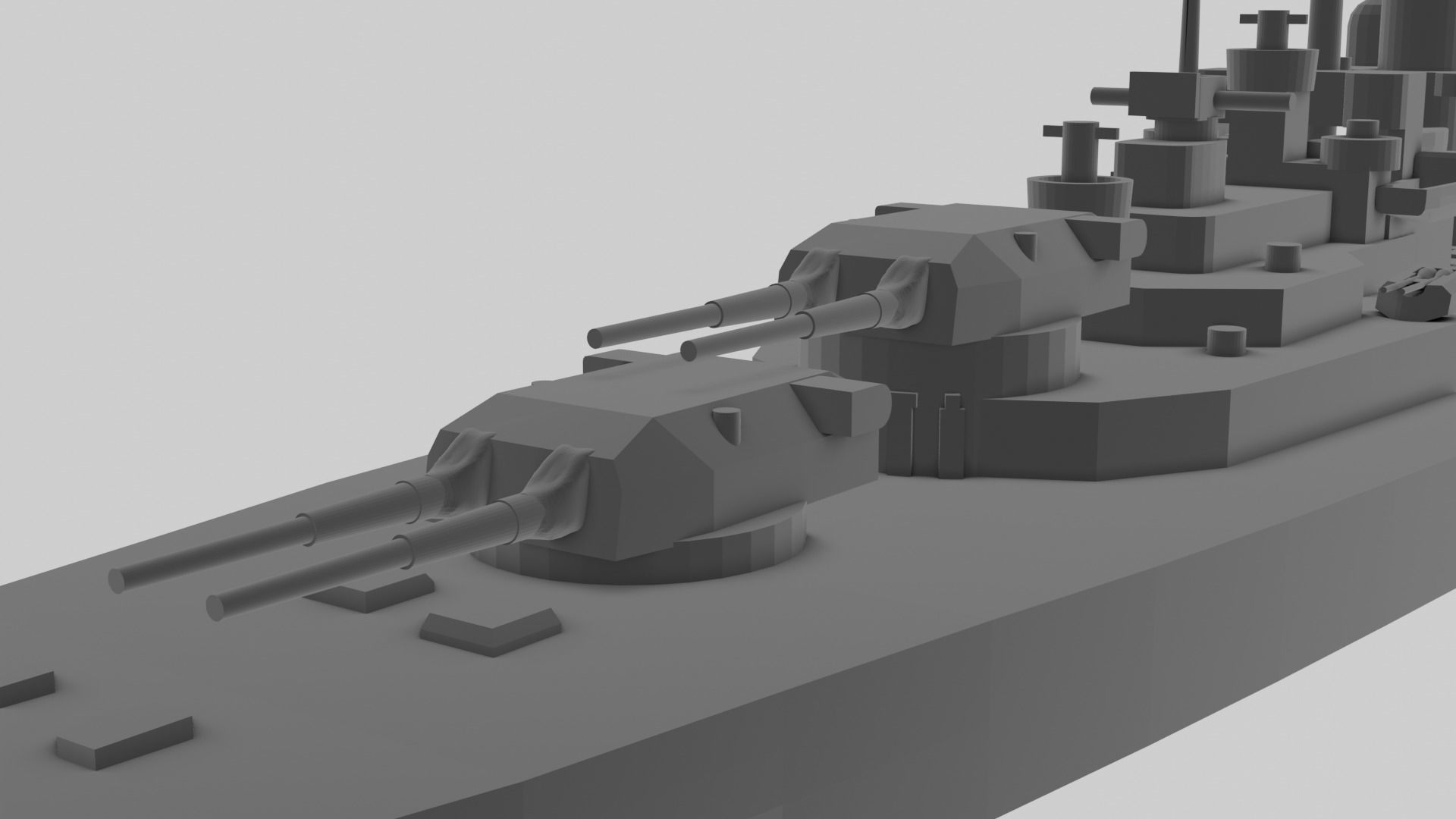 KMS Bismarck - Model for small scale printing 3D print model_8