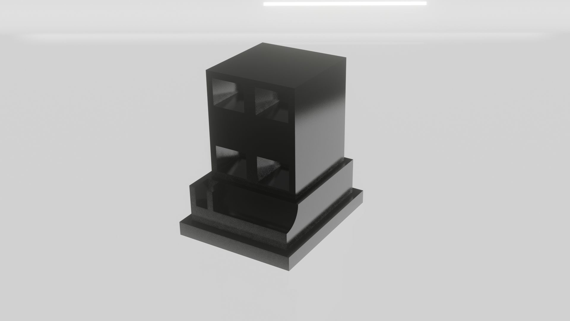 Connector 1 Way foot 3D model_1