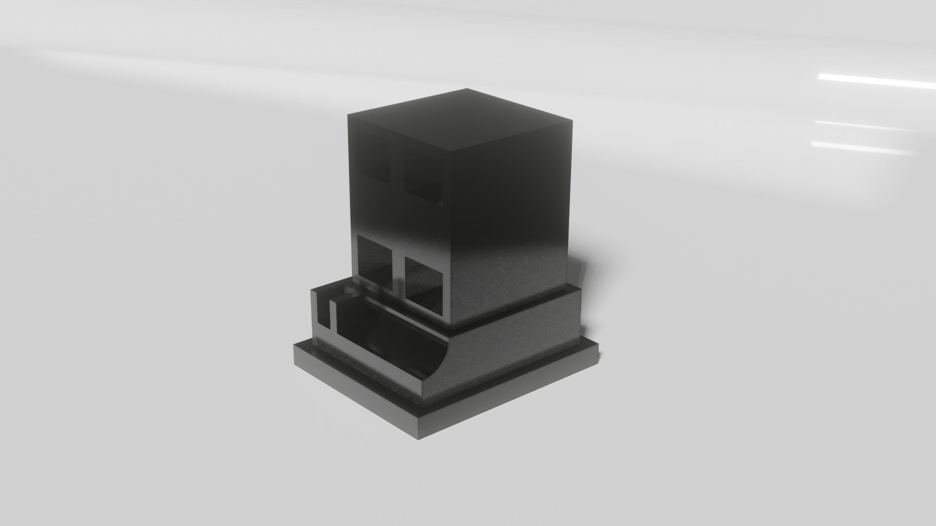 Connector 1 Way foot 3D model_2