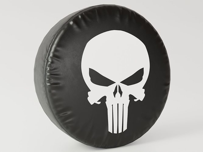 Tire Cover Low Poly PBR 4K Low-poly 3D model 4