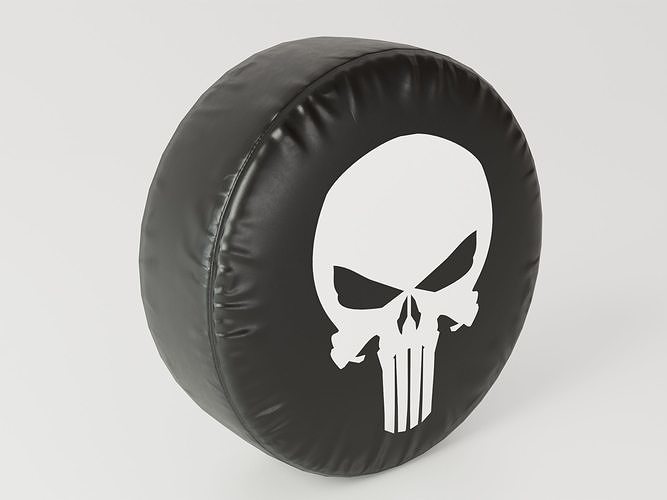 Tire Cover Low Poly PBR 4K Low-poly 3D model 5