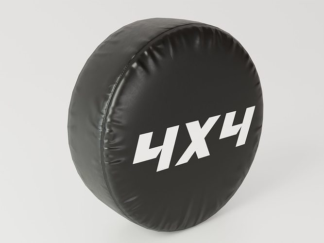 Tire Cover Low Poly PBR 4K Low-poly 3D model 7