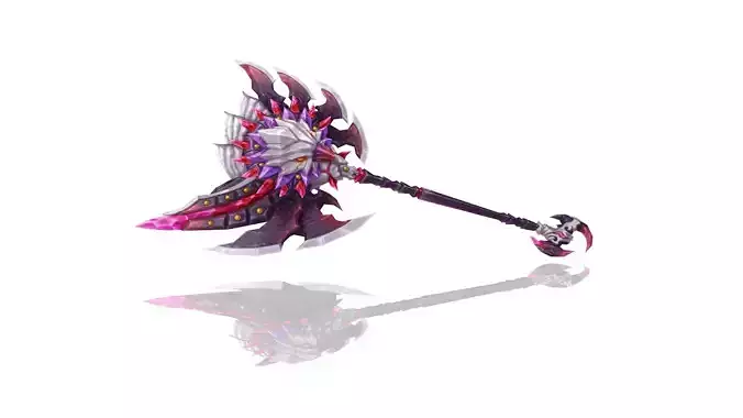 Demon Lord Axe Low-poly 3D model