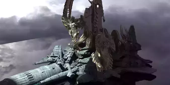 Colossal Babylonian Temple Structures Ship