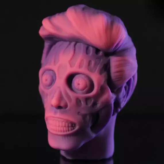 They Live alien head sculpt 3D print model