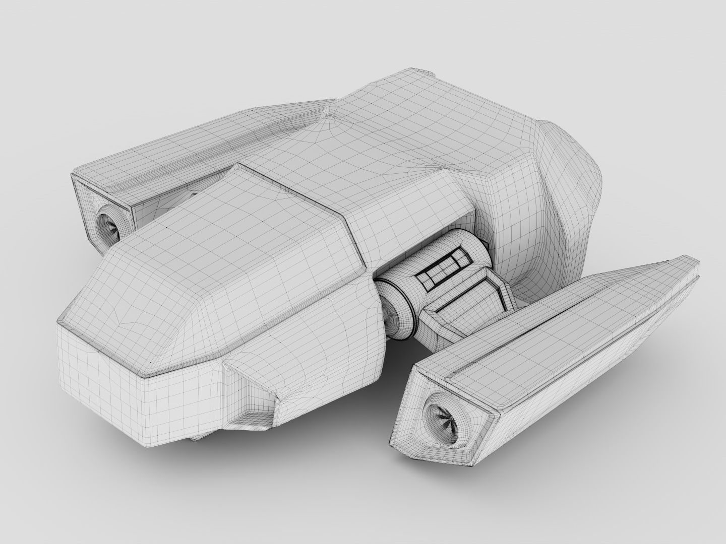 Space sci-fi Kitbash for my Graduation project 3D model_7
