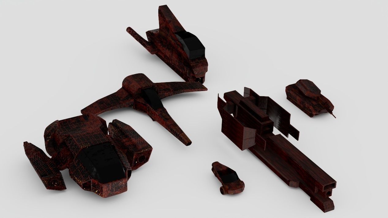 Space sci-fi Kitbash for my Graduation project 3D model_4