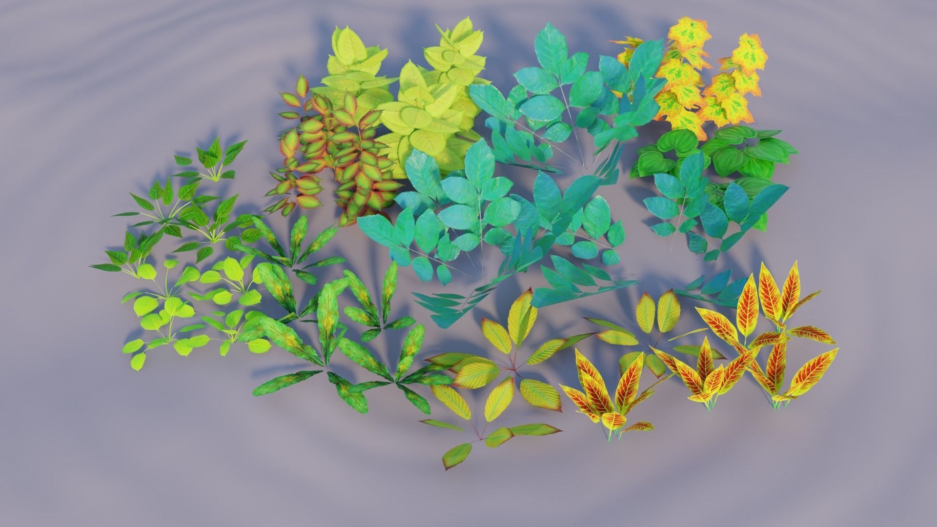 201 Plants - PBR Low-Grow Flora Collection Low-poly 3D model_5