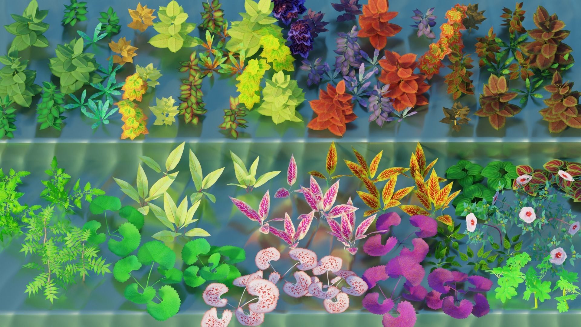 201 Plants - PBR Low-Grow Flora Collection Low-poly 3D model_2