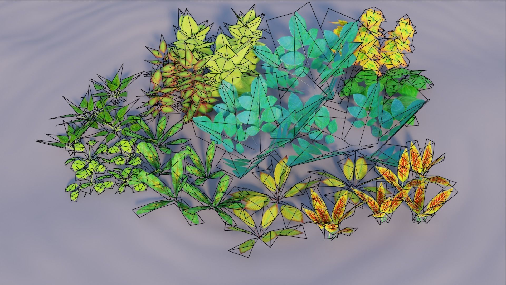 201 Plants - PBR Low-Grow Flora Collection Low-poly 3D model_6