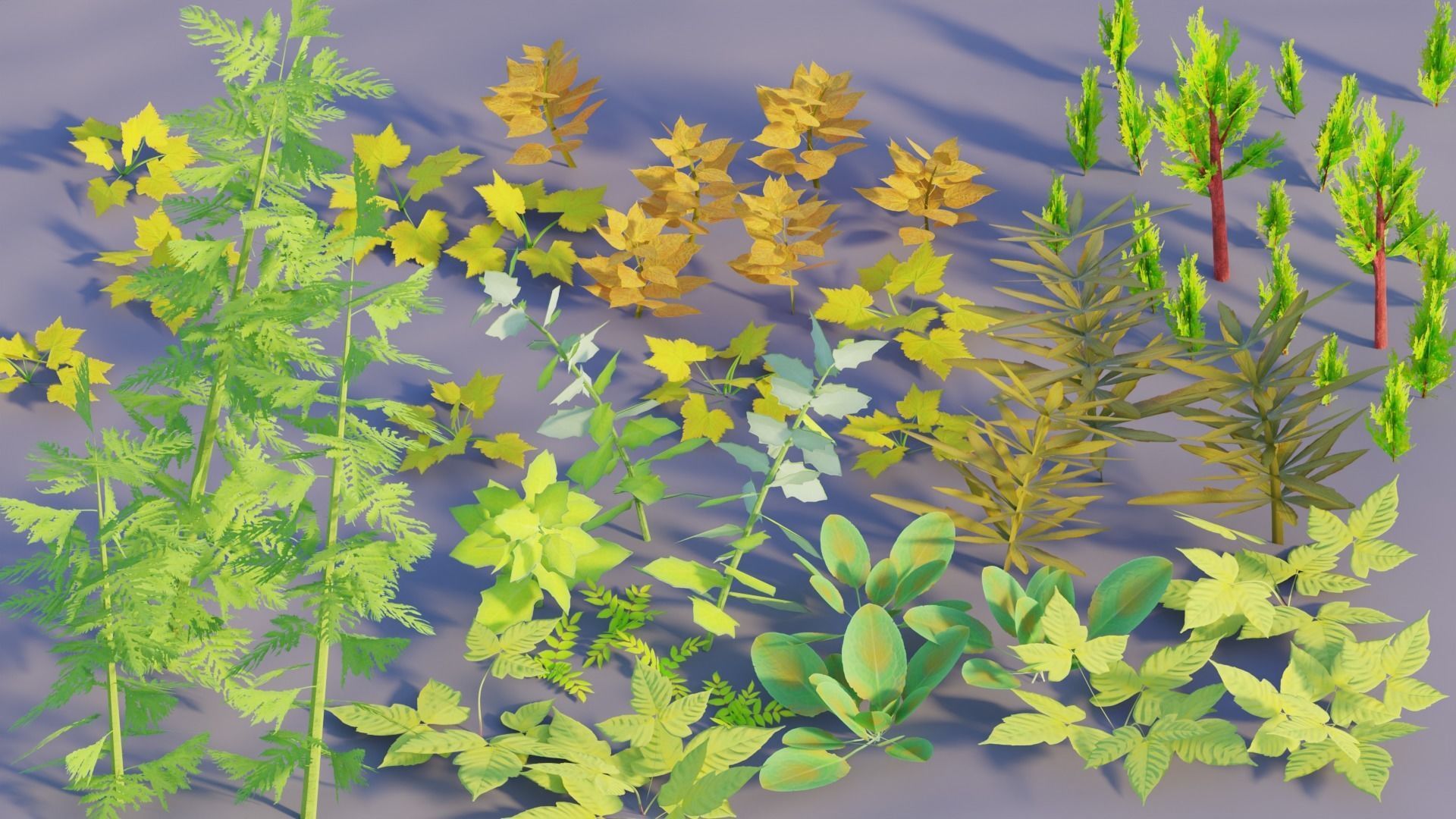 201 Plants - PBR Low-Grow Flora Collection Low-poly 3D model_1