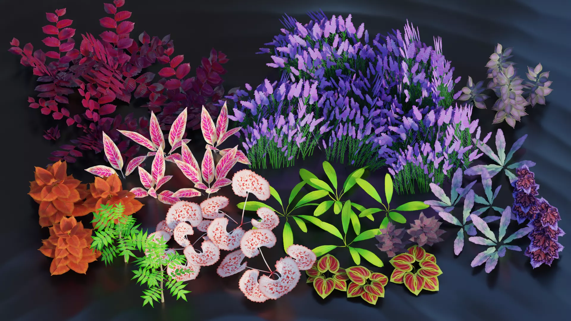 201 Plants - PBR Low-Grow Flora Collection Low-poly 3D model_0