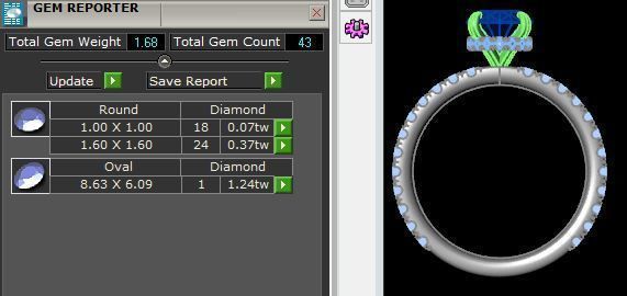 Oval Diamond Engagement Ring 3D print model_5