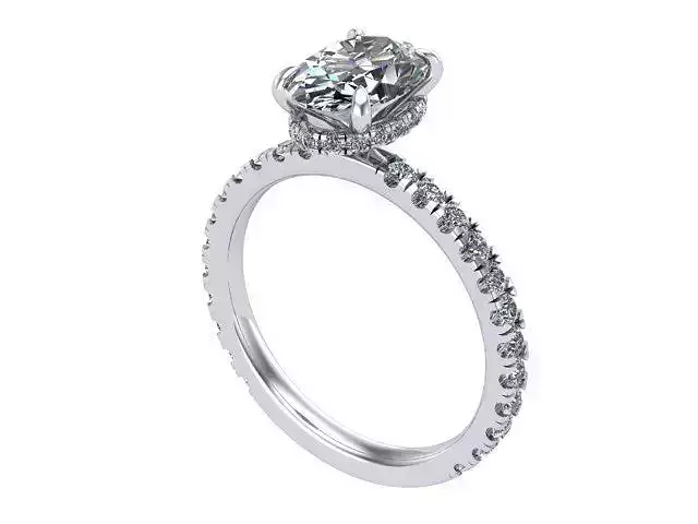 Oval Diamond Engagement Ring