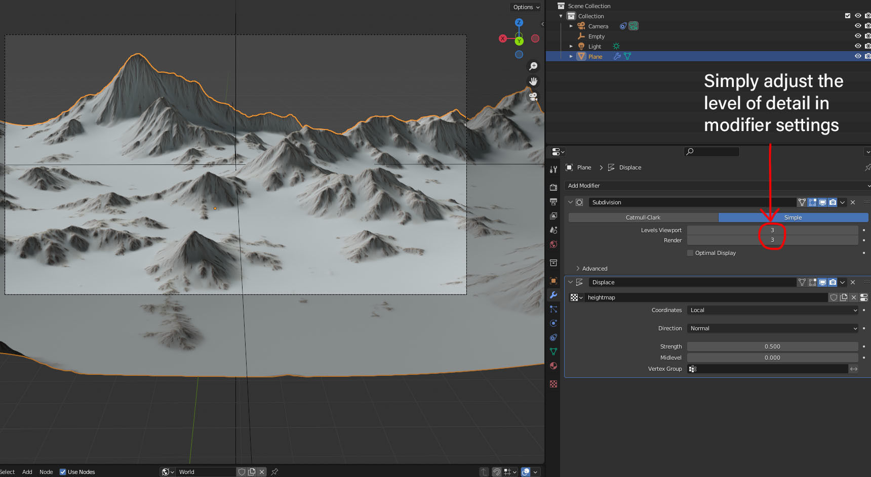 Snow Mountains Valley 3D model_12