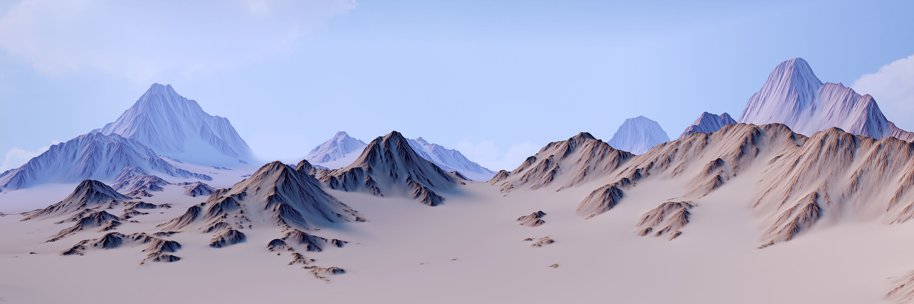 Snow Mountains Valley 3D model_27