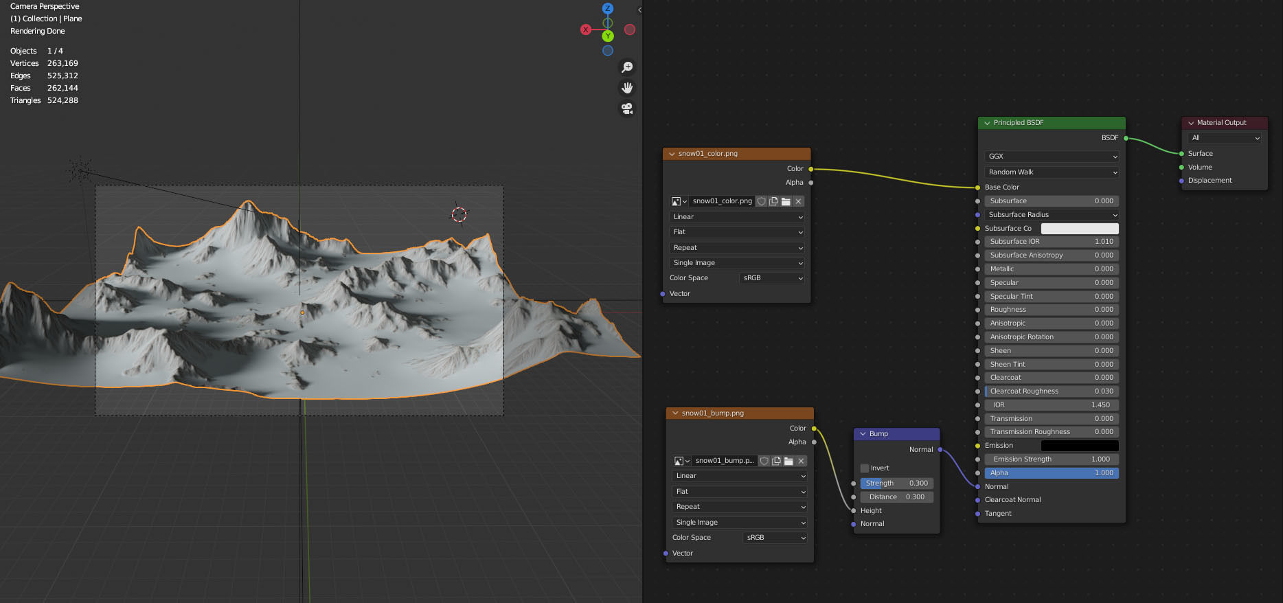 Snow Mountains Valley 3D model_25
