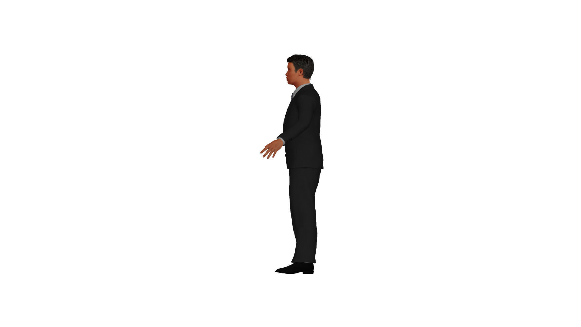 Man with suit Low-poly 3D model_6