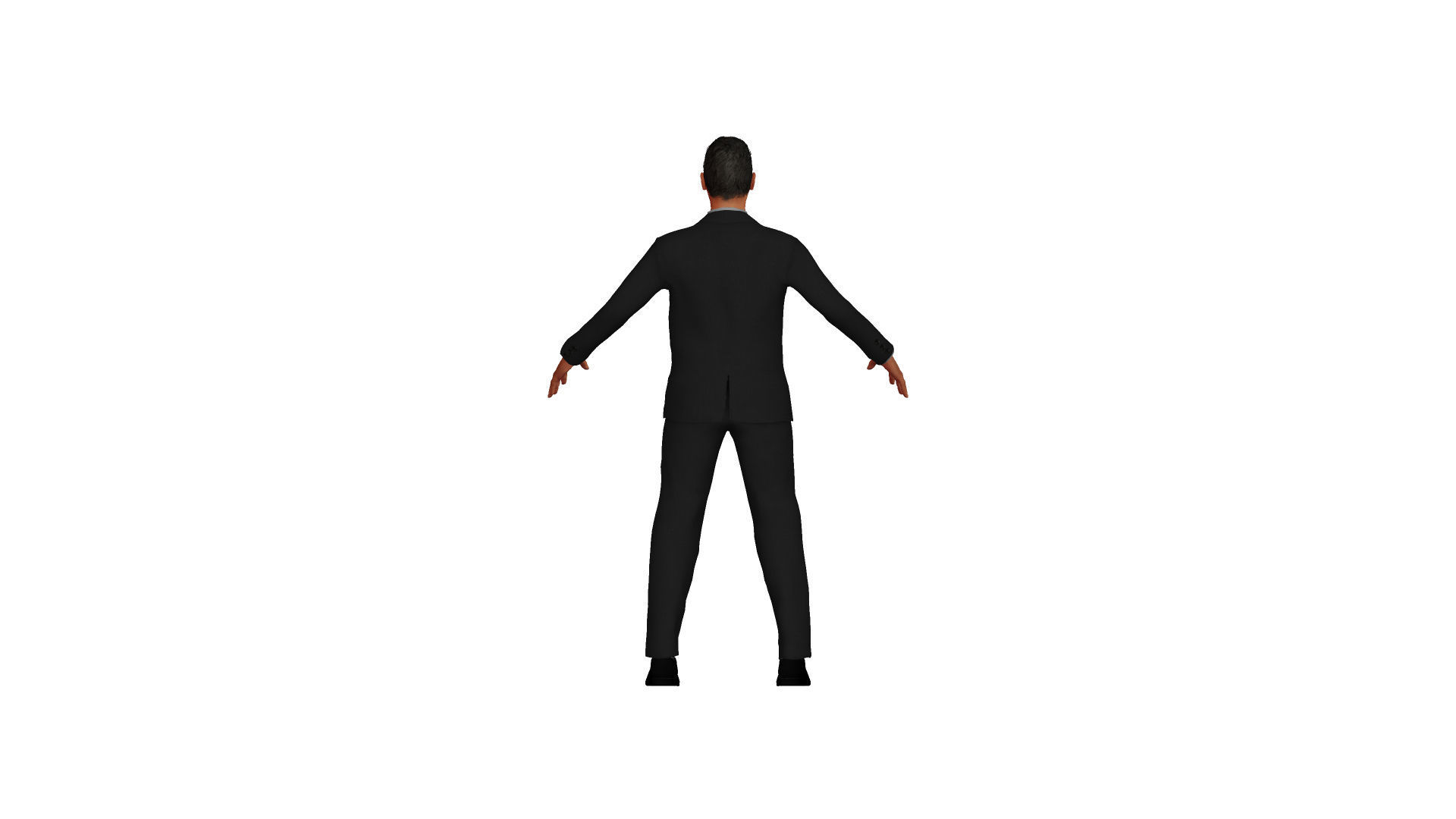Man with suit Low-poly 3D model_5