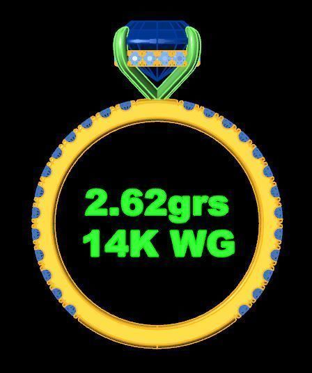 Emerald Cut Engagement Ring 3D print model_4