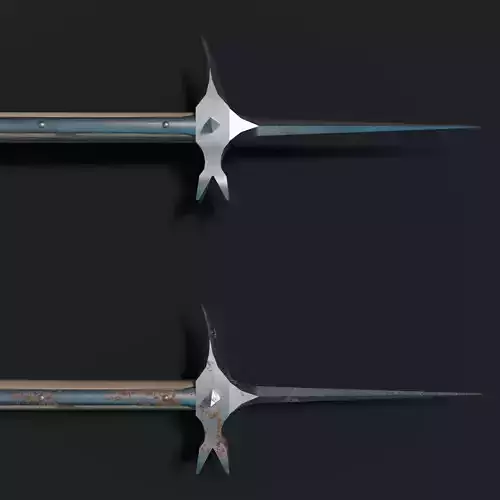 Medieval Lucerne Hammer Low-poly 3D model