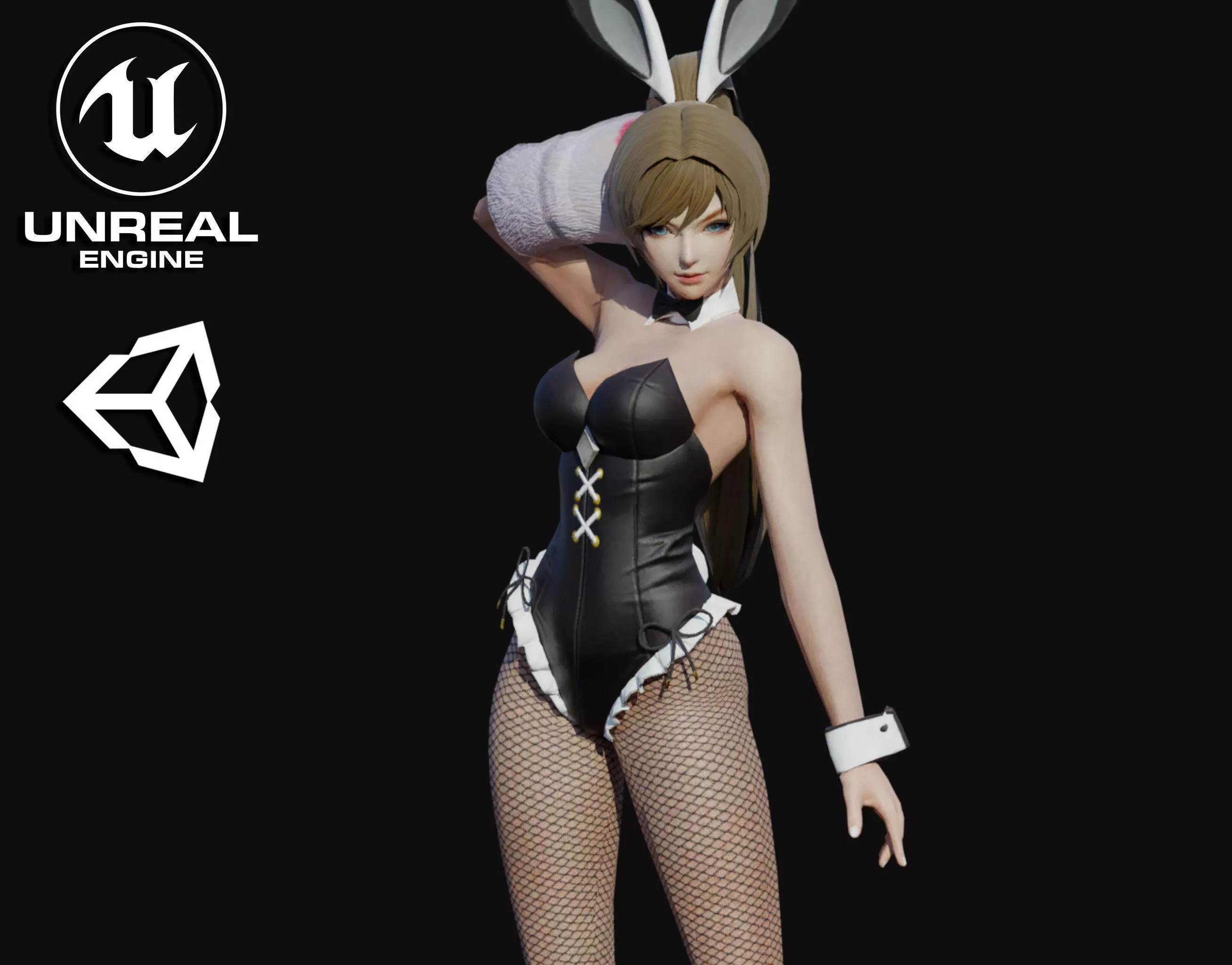 Beatrix Girl Low-poly 3D model_0