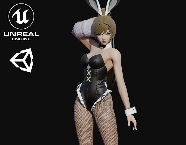 Beatrix Girl Low-poly 3D model